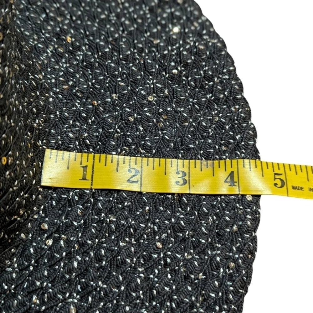 August Hat Company Black Sequin Floppy Summer Hat Classic Preppy Poolside